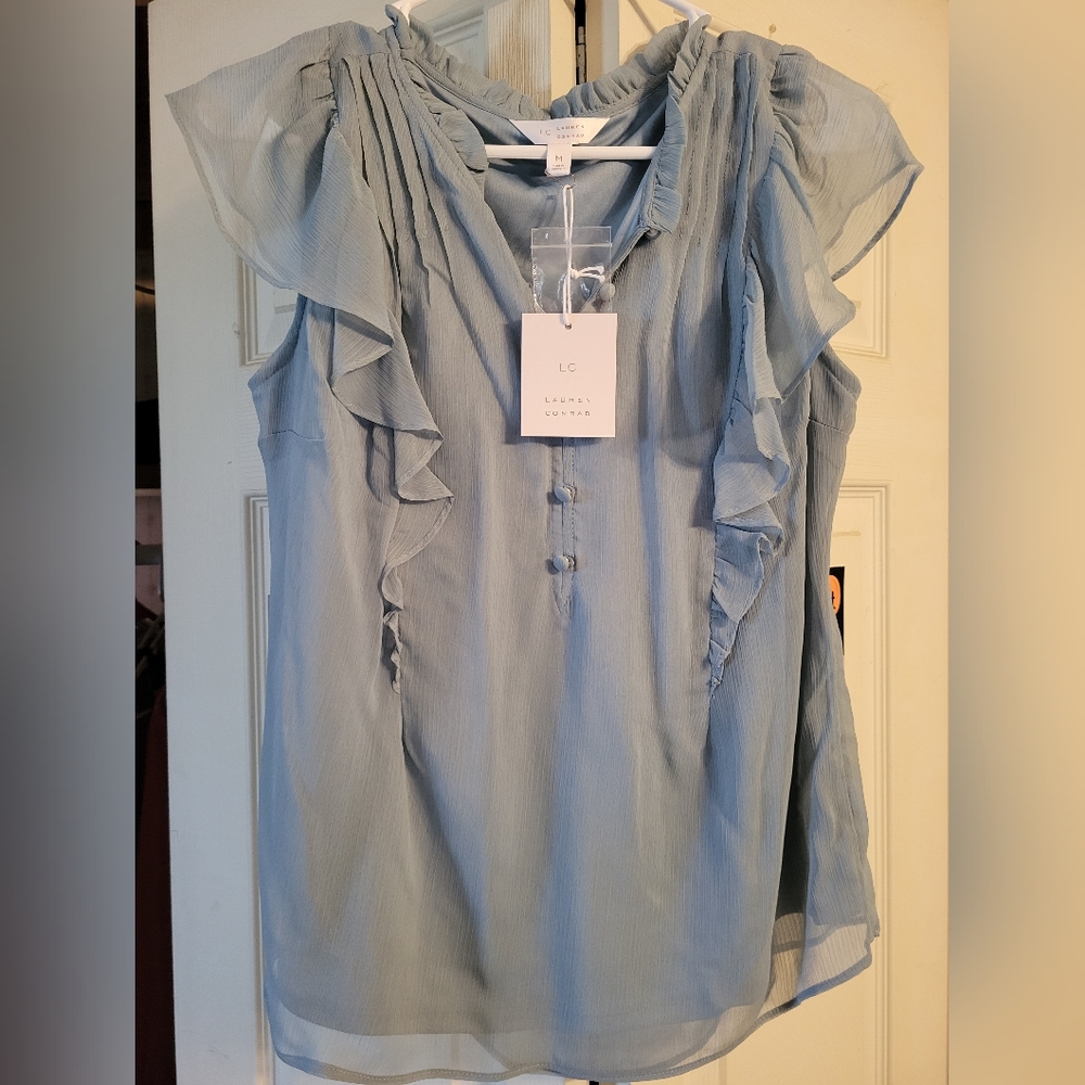 Lauren Conrad light blue top